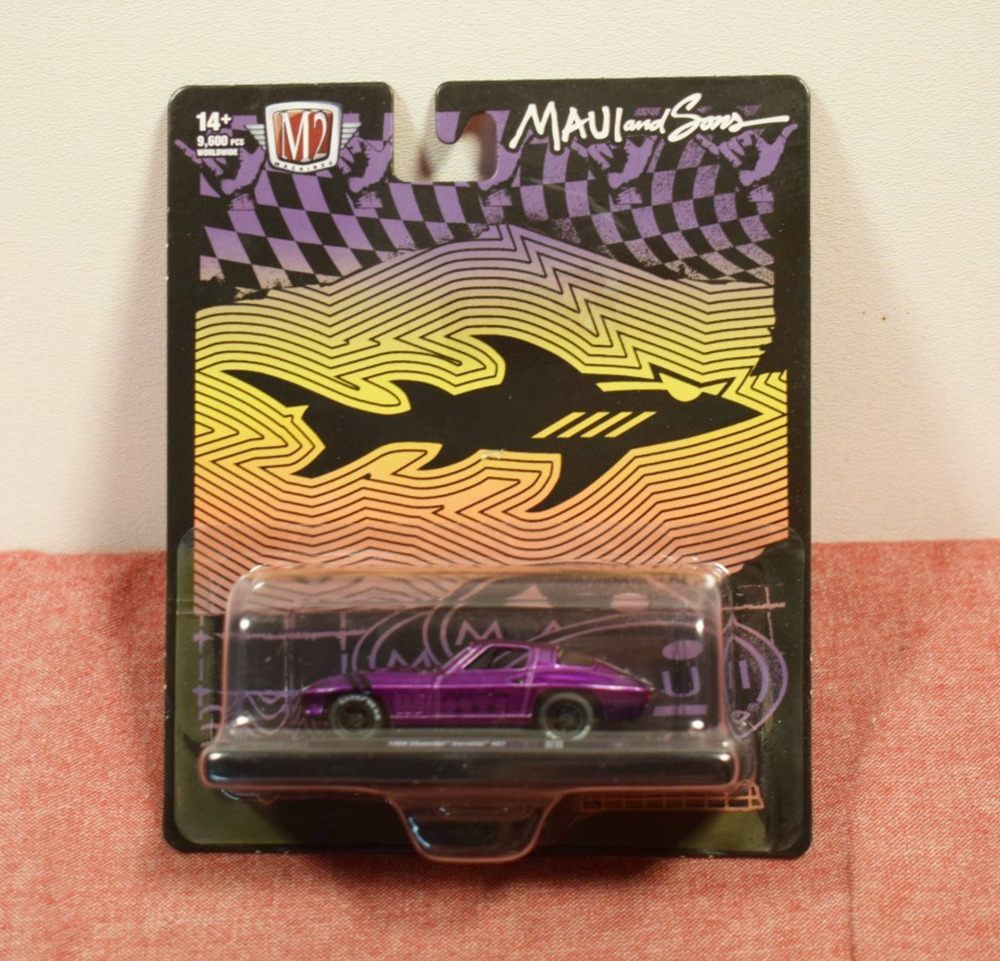 M2 Machines Maui and Sons 1966 Chevrolet Corvette 427 Purple Die-cast 1:64 Scale